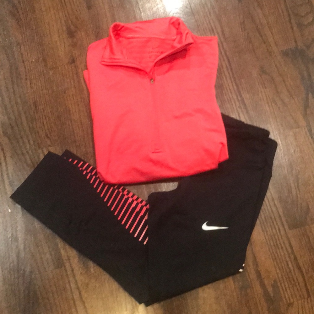 Nike Long Sleeve & Capri Set